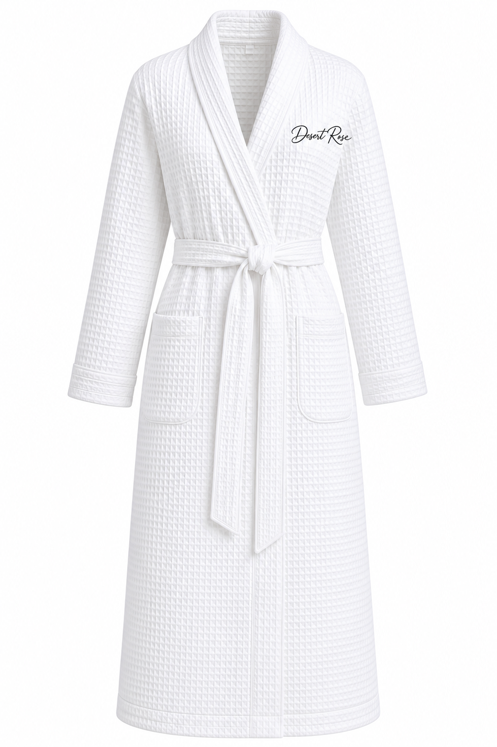 Classic Waffle Long Sleeve Cotton Robe